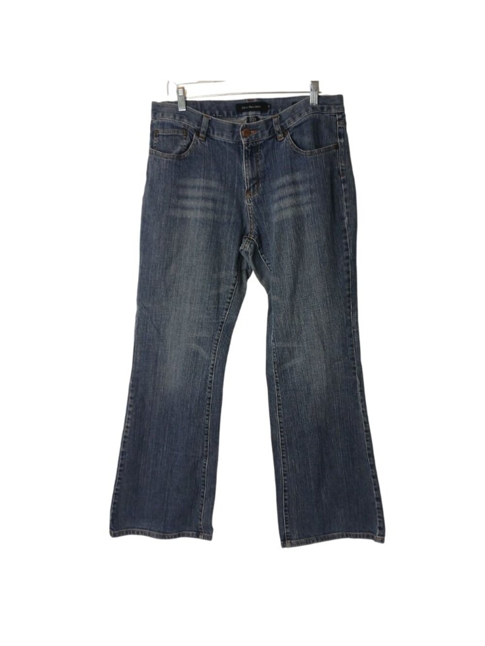 Calvin Klein Womens Flare Jeans Size 12 Blue Denim 99% Cotton Vintage Style #Q16 - Picture 2 of 9